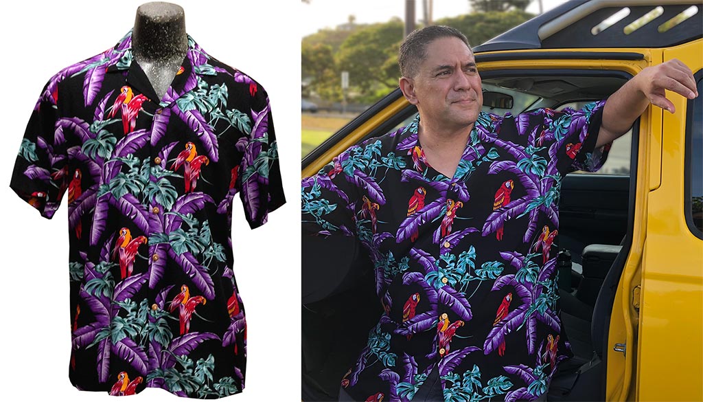 Magnum PI black Hawaiian shirt by Paradise Found