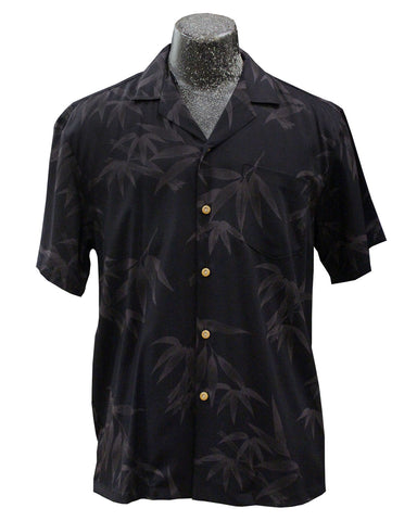 Bamboo Garden black Hawaiian shirt