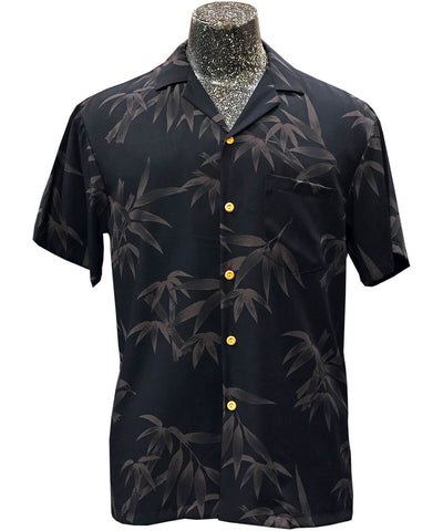 Bamboo Garden black Hawaiian shirt by Paradise Found