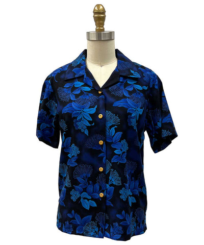 Ohia Women's Camp Shirt in Navy by Paradise Found