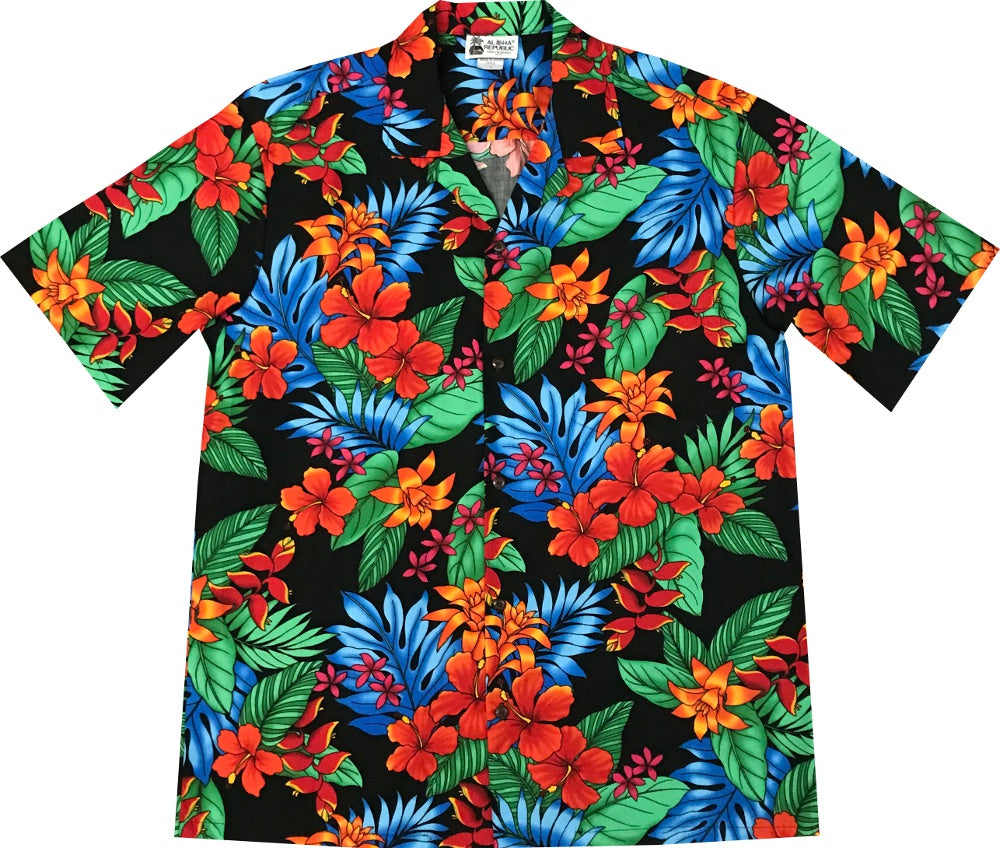 Jungle Dream Black Hawaiian Shirt 