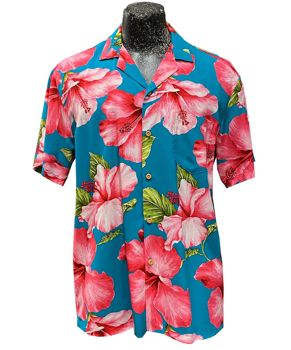 teal hawaiian shirt