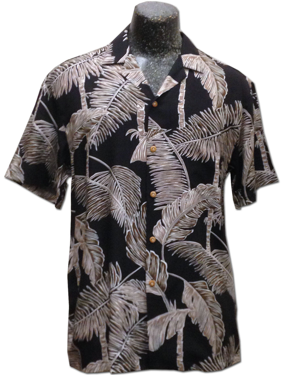 Tree Tops Black Hawaiian Shirt