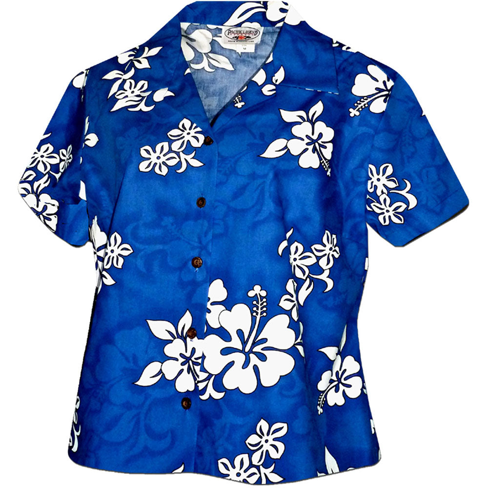 blue floral hawaiian shirt