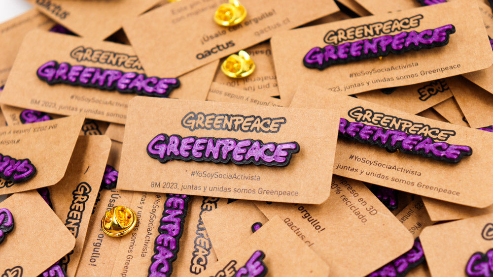 Pin personalizado Qactus para Greenpeace
