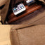 Men Vintage Multi Pockets Roomy Canvas Leather Messenger Bag Bookbag