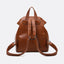 Obangbag Women Chic Vintage Casual Large Capacity Multifunction Leather Backpack Bookbag for Travel