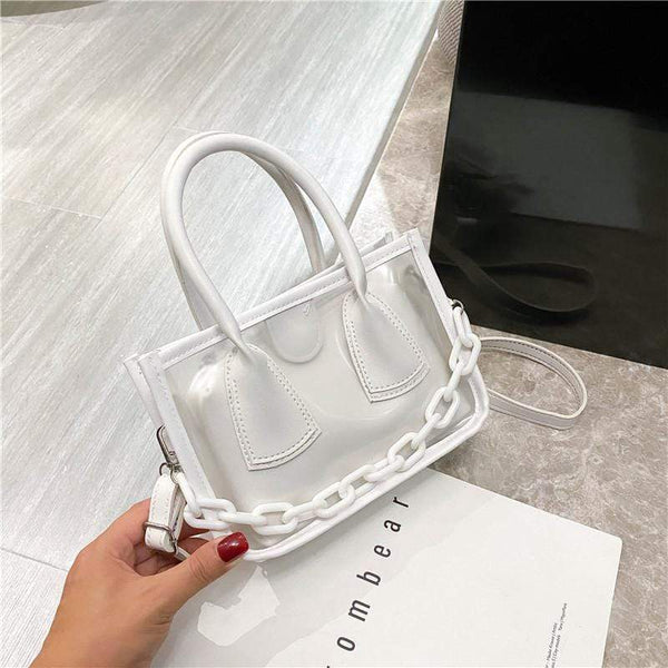 clear plastic crossbody bag