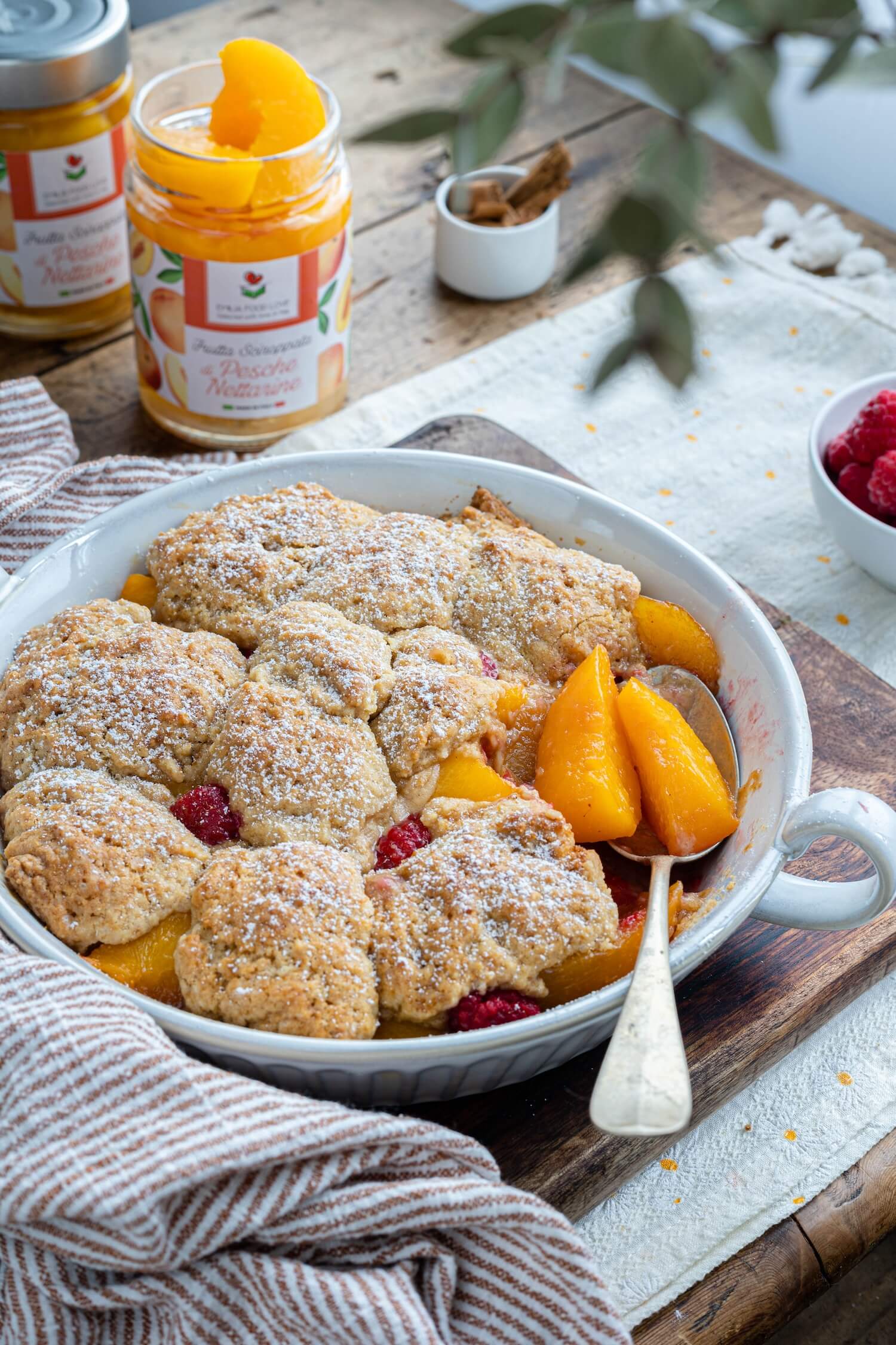 emilia food love cobbler nectarine peach syrup