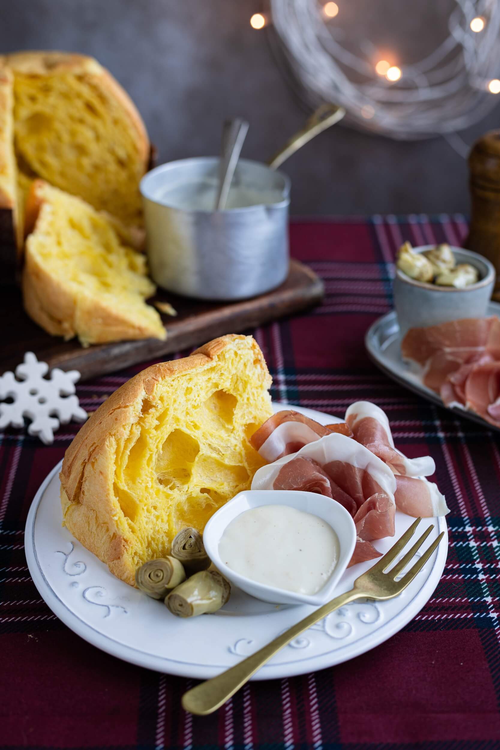 PANETTONE WITH PARMIGIANO REGGIANO BECHAMEL EMILIA FOOD LOVE