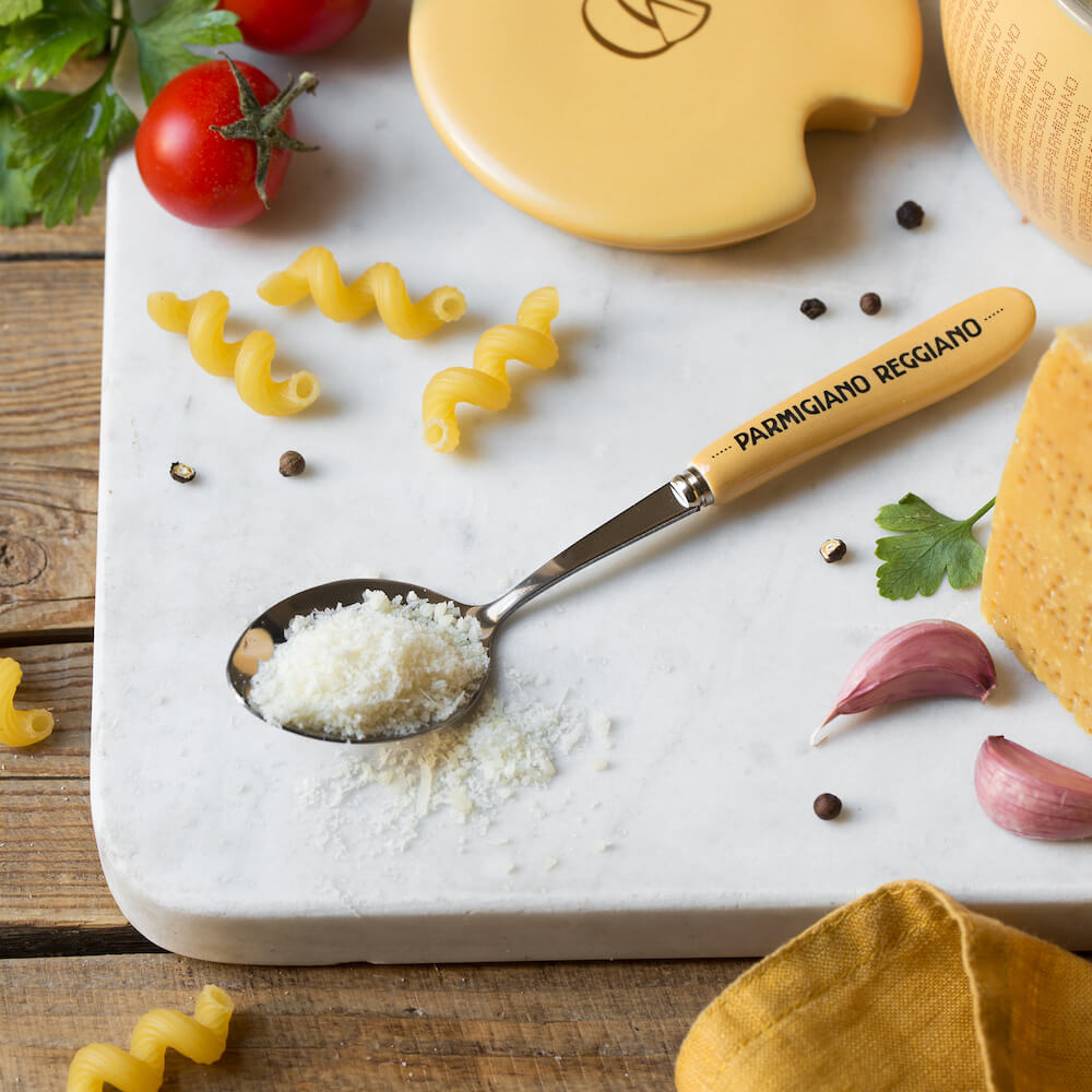 Cheese Box and Ceramic Cheese Spoon