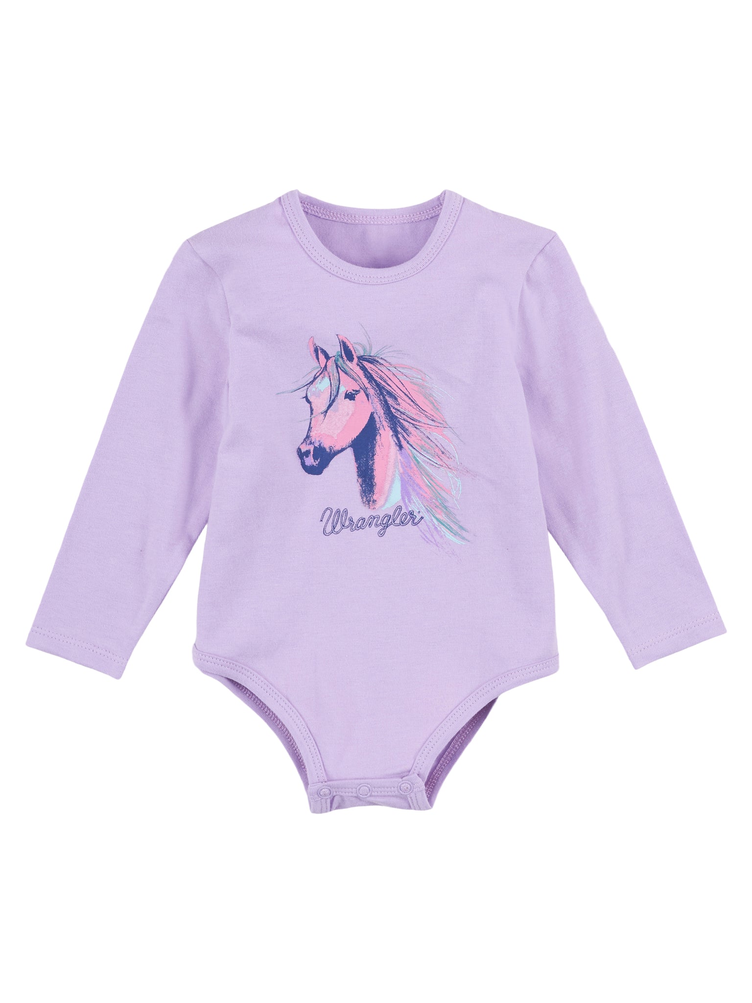 Lilac Horse Head Long Sleeve Infant Onesie by Wrangler® – Stone Creek  Western Shop