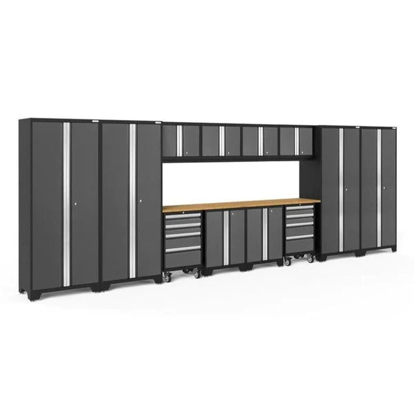 Newage Products Bold 3.0 Series 14-Piece Garage Cabinet Set With 4X Multi-Use Lockers