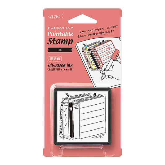Midori Paintable Stamp Pre-Inked Keep Track of Time Half-Size