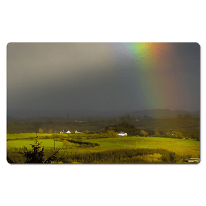 Desk Mat - Vibrant Rainbow over County Clare Countryside - James A. Truett - Moods of Ireland - Irish Art