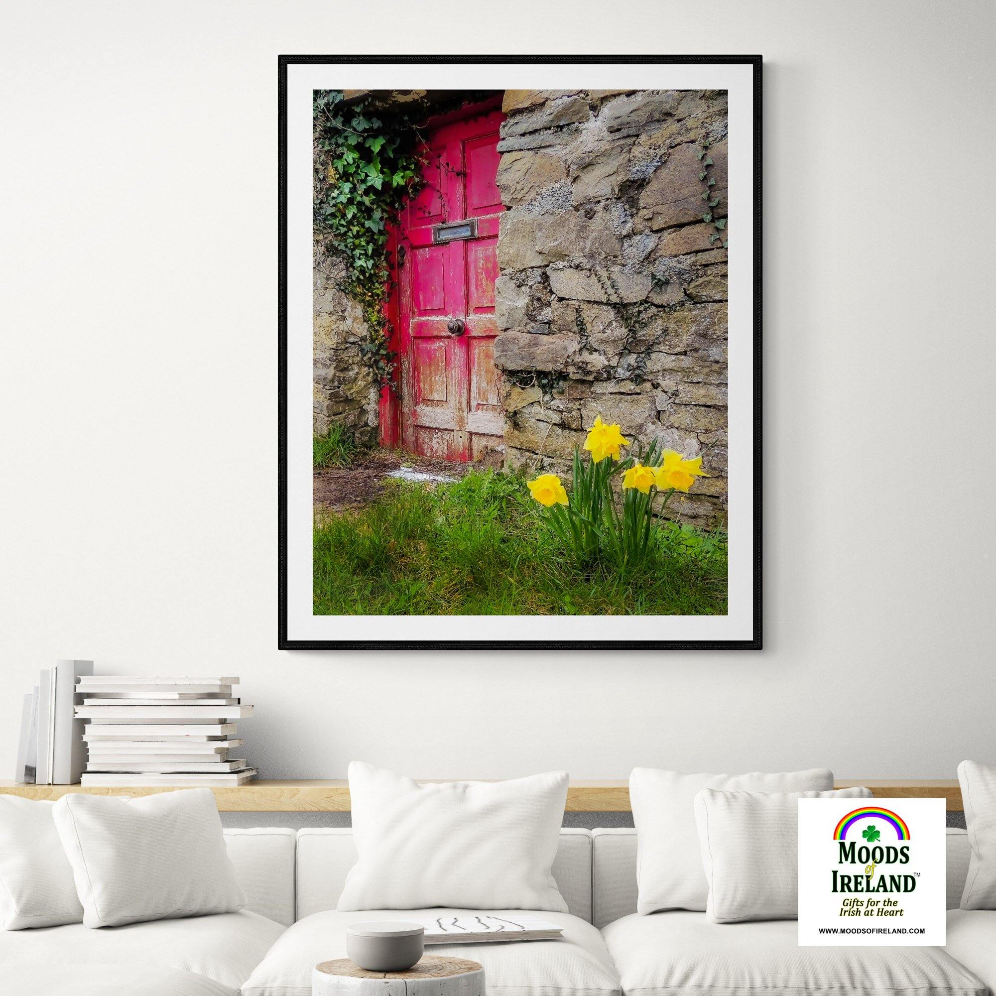 Print - Daffodils Outside Irish Cottage, Kilrush, County Clare - James A. Truett - Moods of Ireland - Irish Art