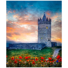 Print - Sunset at Doonagore Castle, County Clare - James A. Truett - Moods of Ireland - Irish Art
