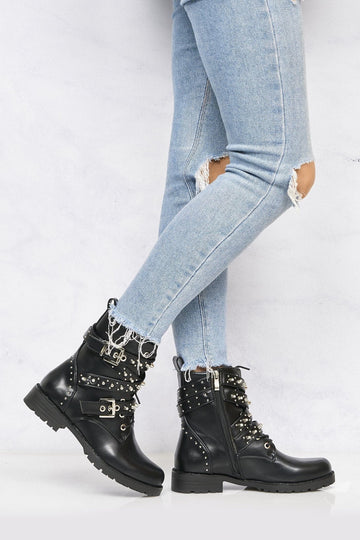 stylish biker boots