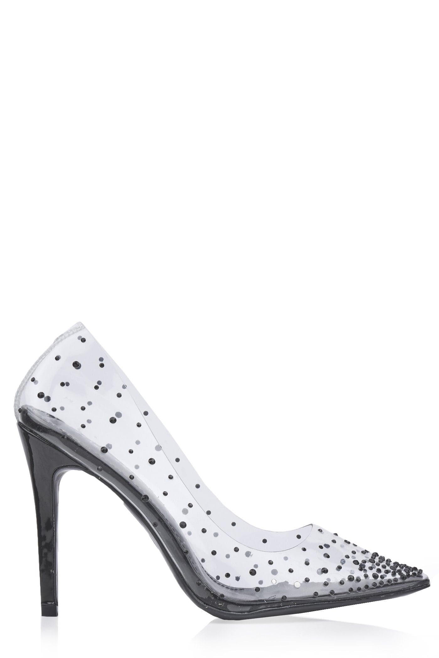 Cindy All Diamante Perspex Court Shoe 