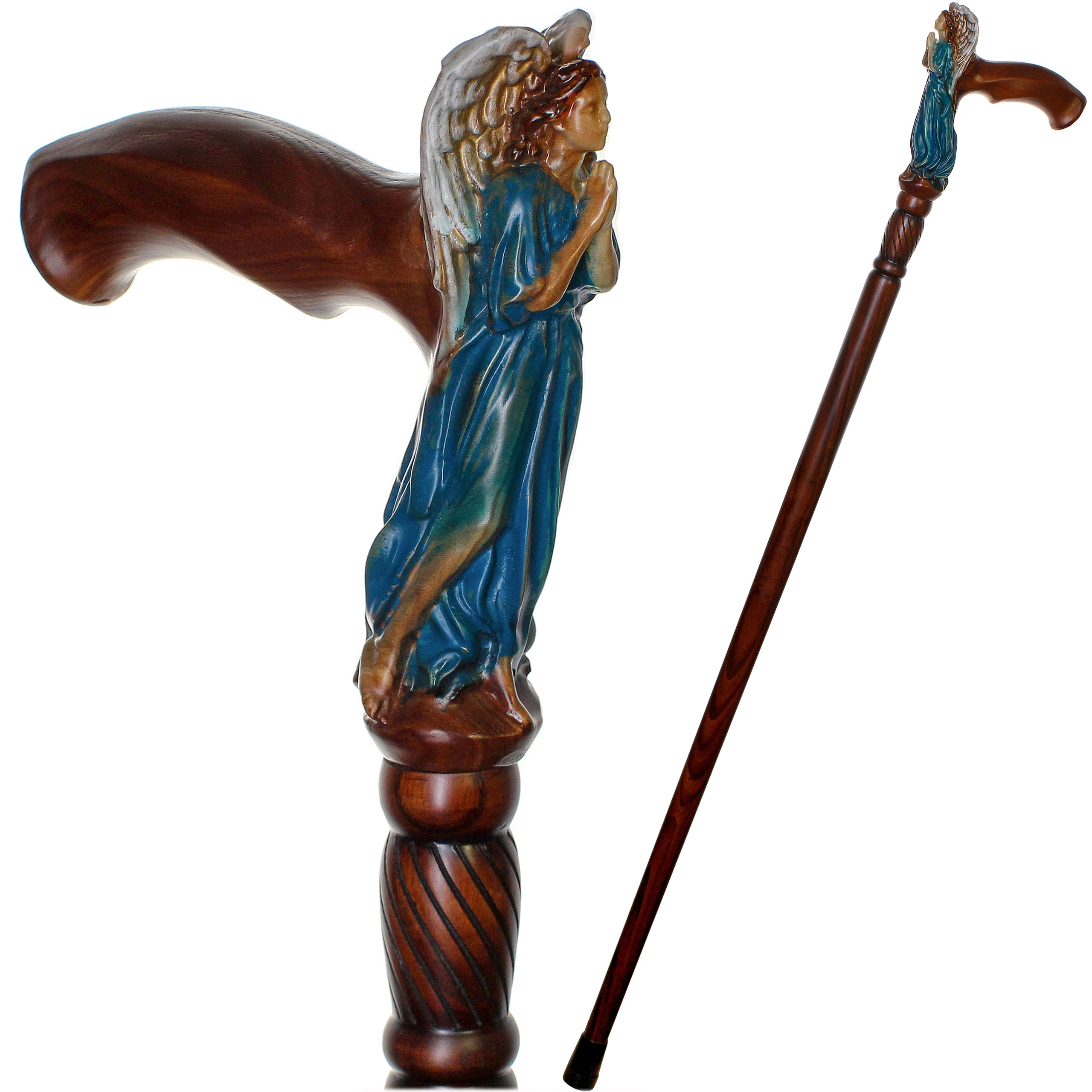 Winged Angel Wooden Walking Stick Cane Light For Ladies 9466