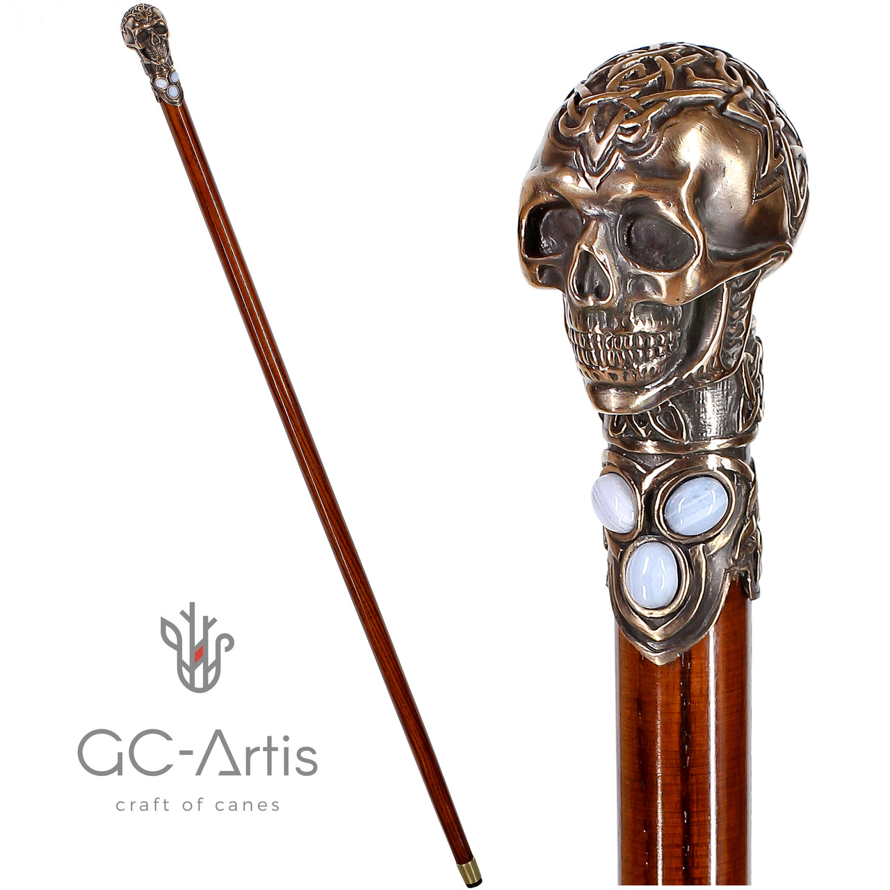 skull walking canes