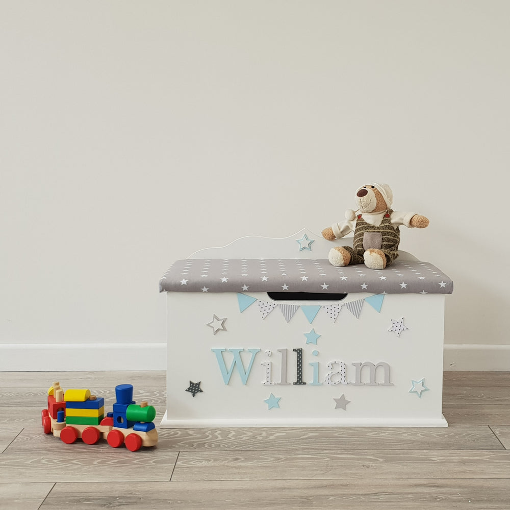 personalised toy box cushion top