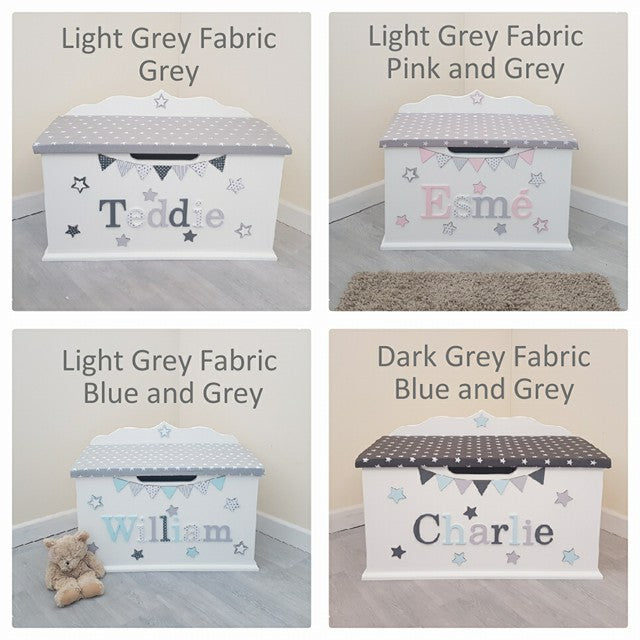 grey toy boxes