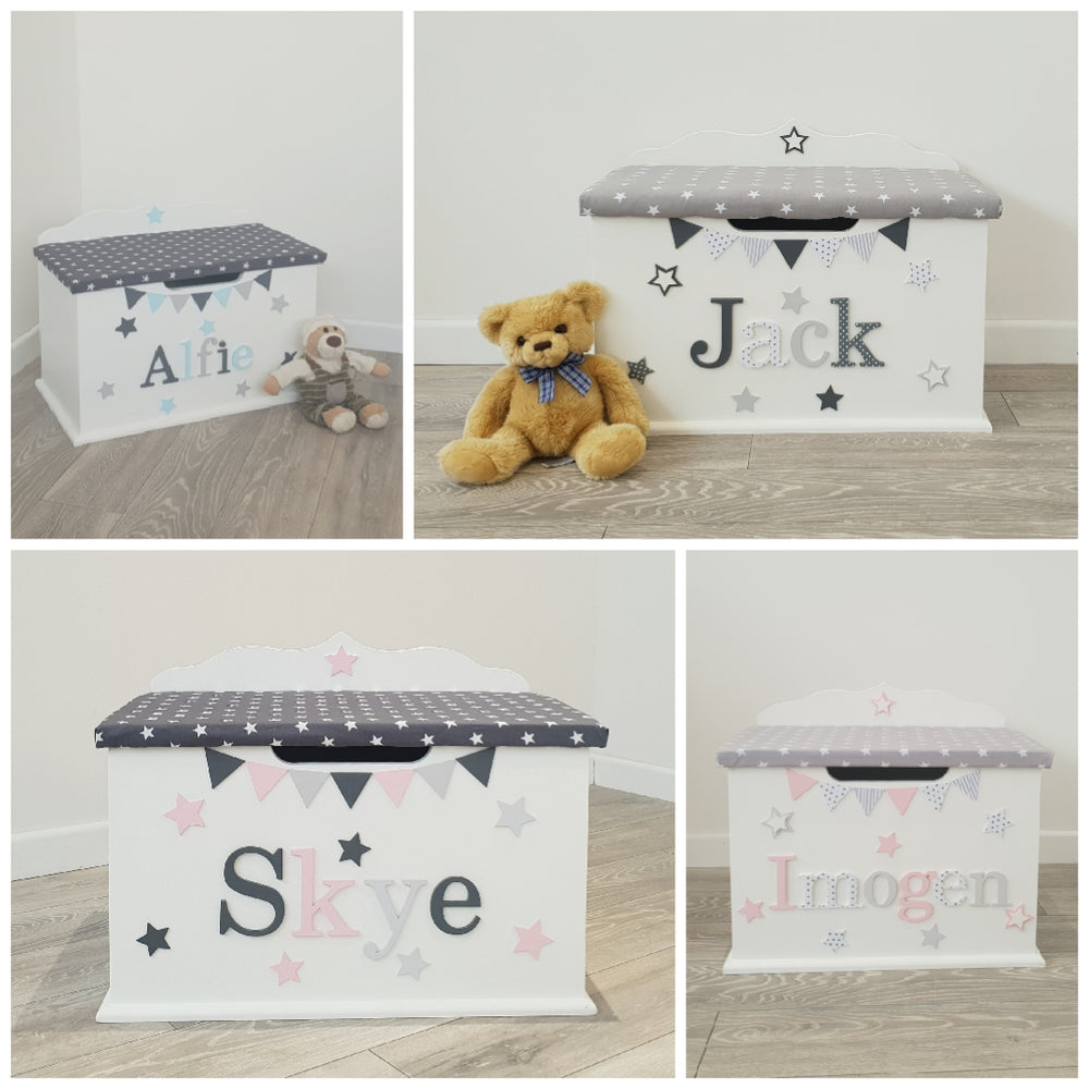 personalised toy box with seat