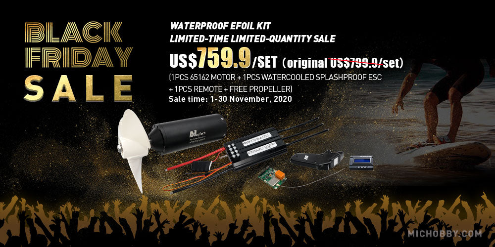 Maytech Efoil Kit with MTI65162 Motor + 300A Splash waterproof ESC + 1905WF Remote + Progcard