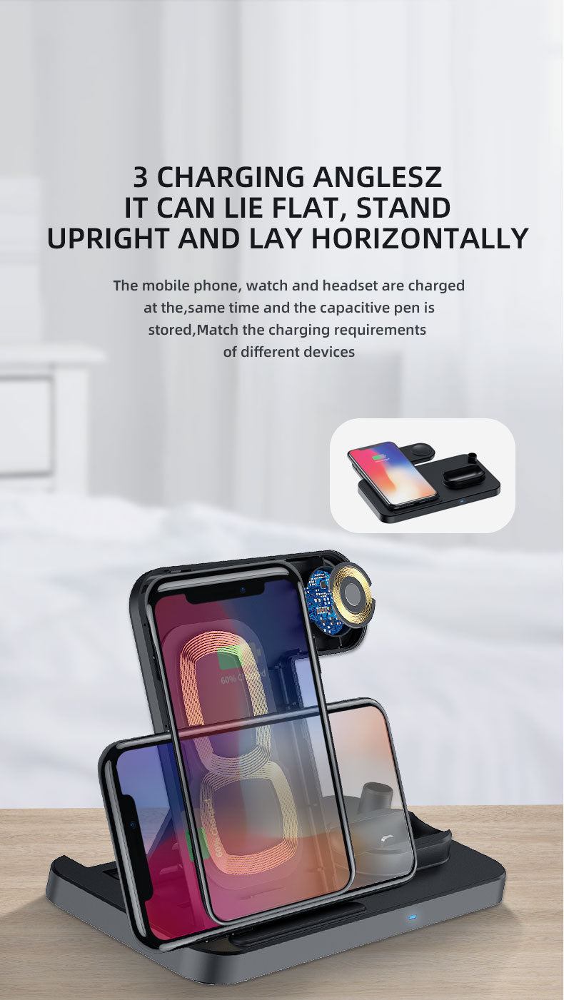 15W Wireless Charger Stand Pad For iPhone 13 12 11 X XS XR Pro Max Samsung S21 S20 S9 S8 Note Qi Fast Charging Station