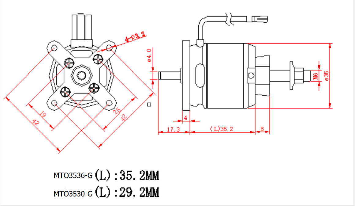 50pcs 3530 1100KV/1400KV/1700KV Brushless Outrunner Sensorless Motor Open Cover for Rc Airplane/Helicopter/Robotics