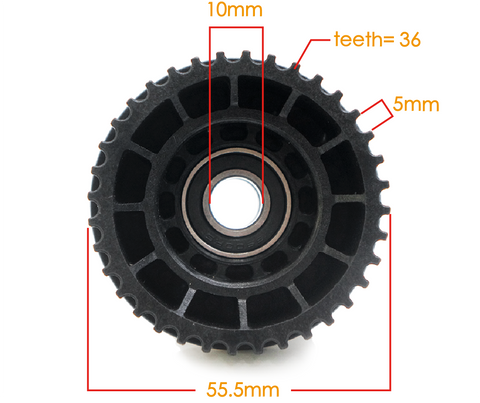 Electric Skateboard 5M Pulleys 8mm shaft Motor Pulley HTD255mm-5M Belt Wheel Pulley Set