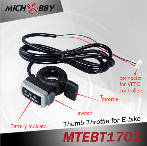 Maytech thumb throttle for electric bike bicycle e-scooter 24V/36V/48V