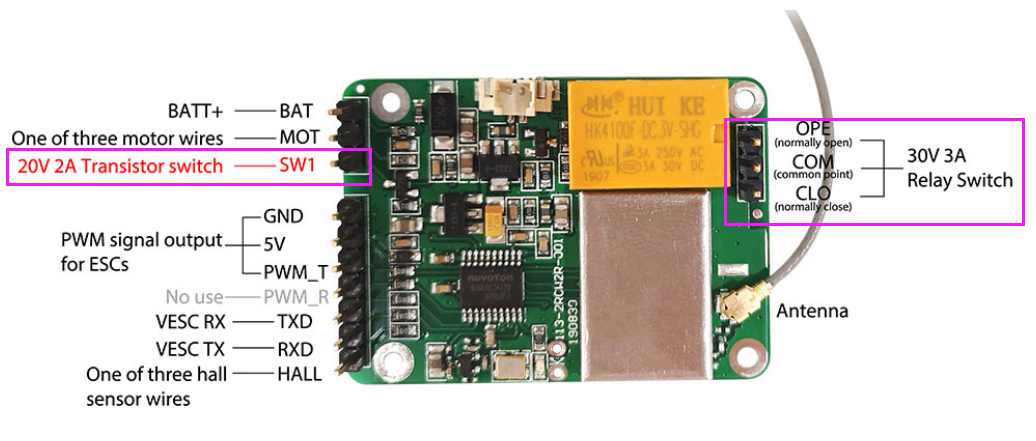 Maytech MTSKR20WFV2 V2 ESK8 Screen Remote for DIY skateboard Compatible with VESC FOCBOX