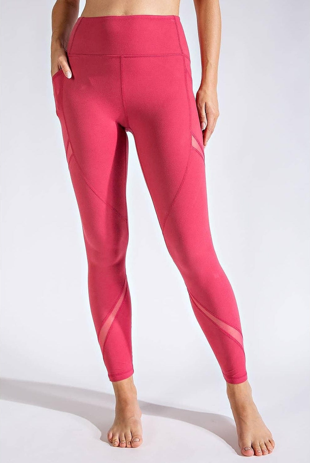 Sankom Compression Shapewear Pink Full-Length Leggings 