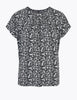 Printed Relaxed Short Sleeve Top