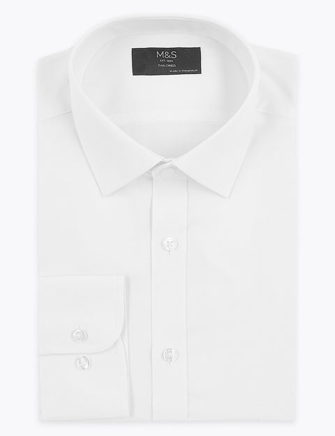 tailored fit white shirt