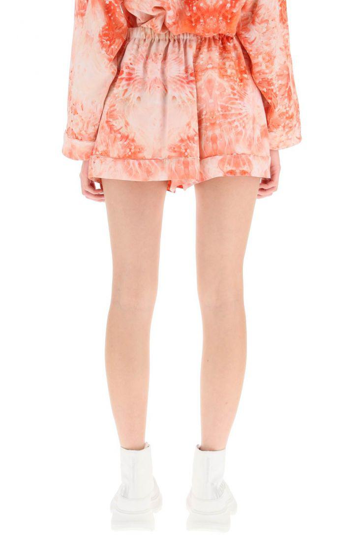 Coral Silk Shorts