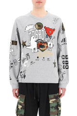 Printed Sweatshirt With Patches