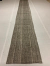 Vintage Handmade 2x37 Gray and Beige Anatolian Turkish Traditional Distressed Area Runner