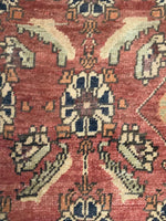 Vintage Handmade 5x7 Red and Brown Anatolian Turkish Tribal Distressed Area Rug