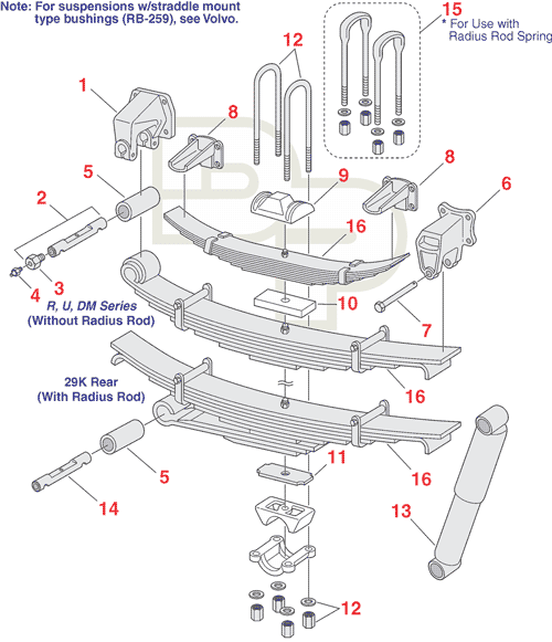 Mack Rear Single Axle Parts