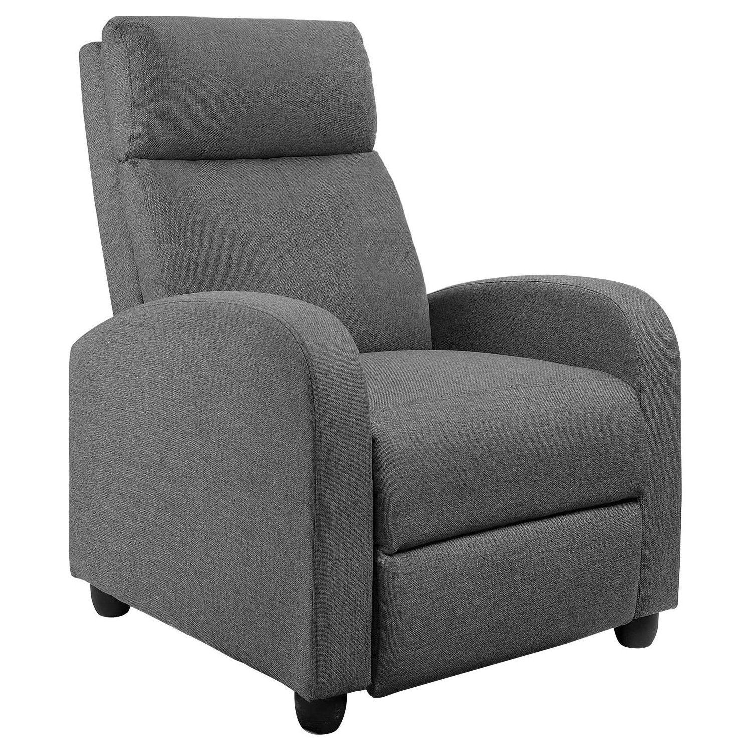 Furniwell Fabric Recliner Chair Adjustable Modern Home Theater Seating