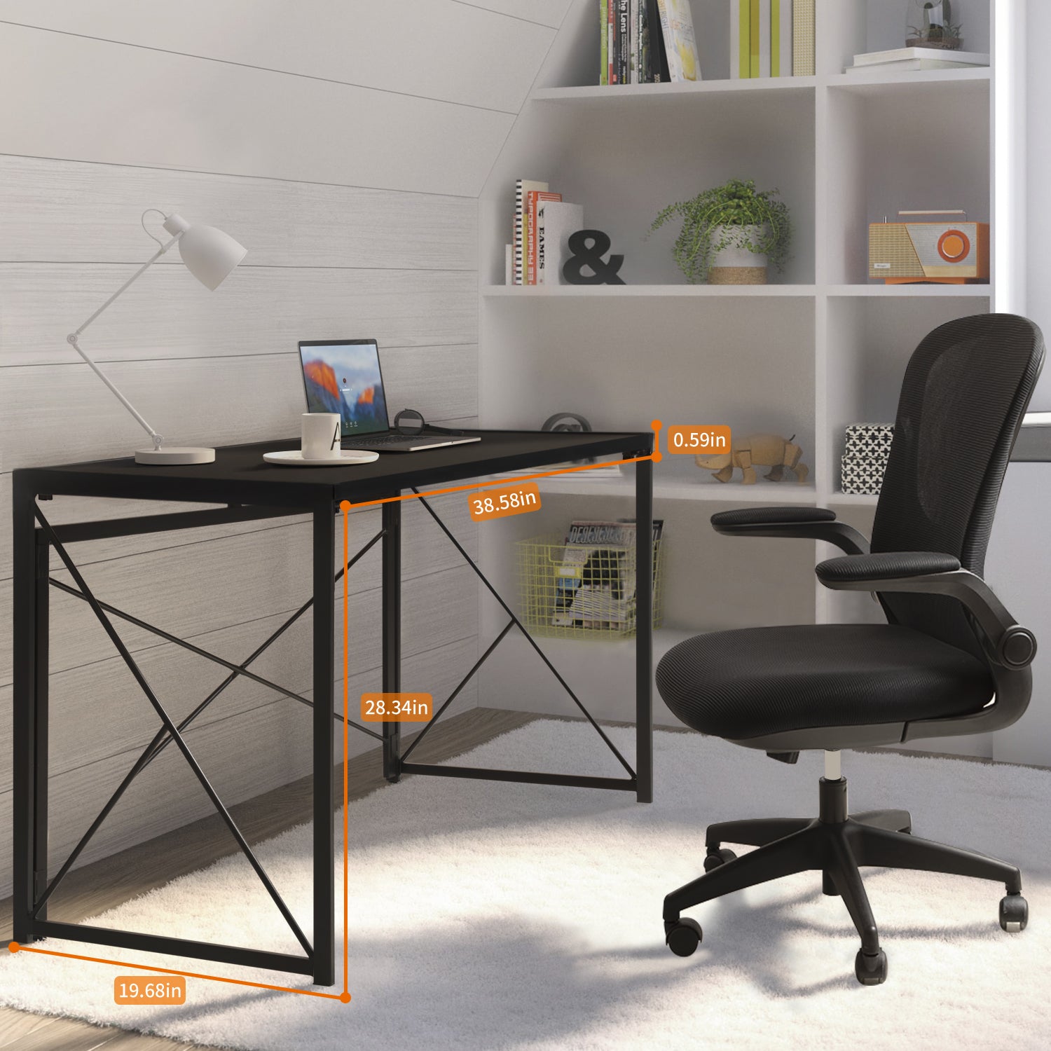 Kingso Small Computer Desk 39 Study Writing Table For Home Office - 39 Inches Writing Desk for Office