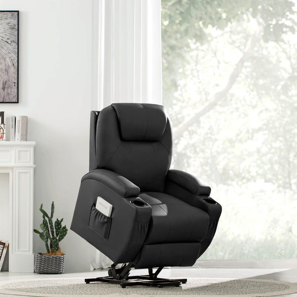 Homall Electric Power Lift Recliner, PU Leather Lift Assist Recliner with  Massage