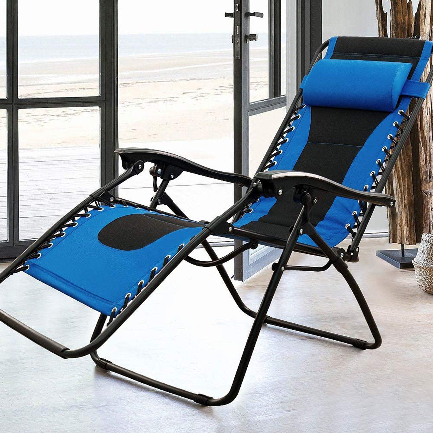 Furniwell Zero Gravity Chair Patio Padded Recliner Outdoor ...
