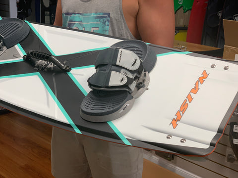 foot straps on Naish kiteboard