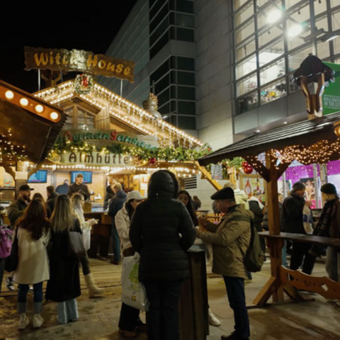 DJI Pocket 3 footage of Manchester's Christmas markets at night