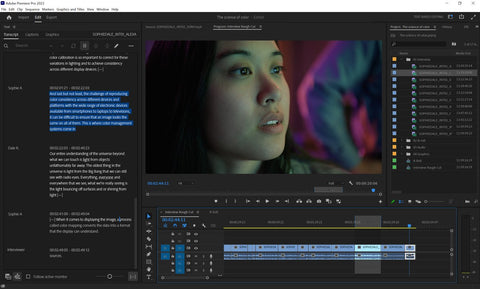 Text based editing in Premiere Pro