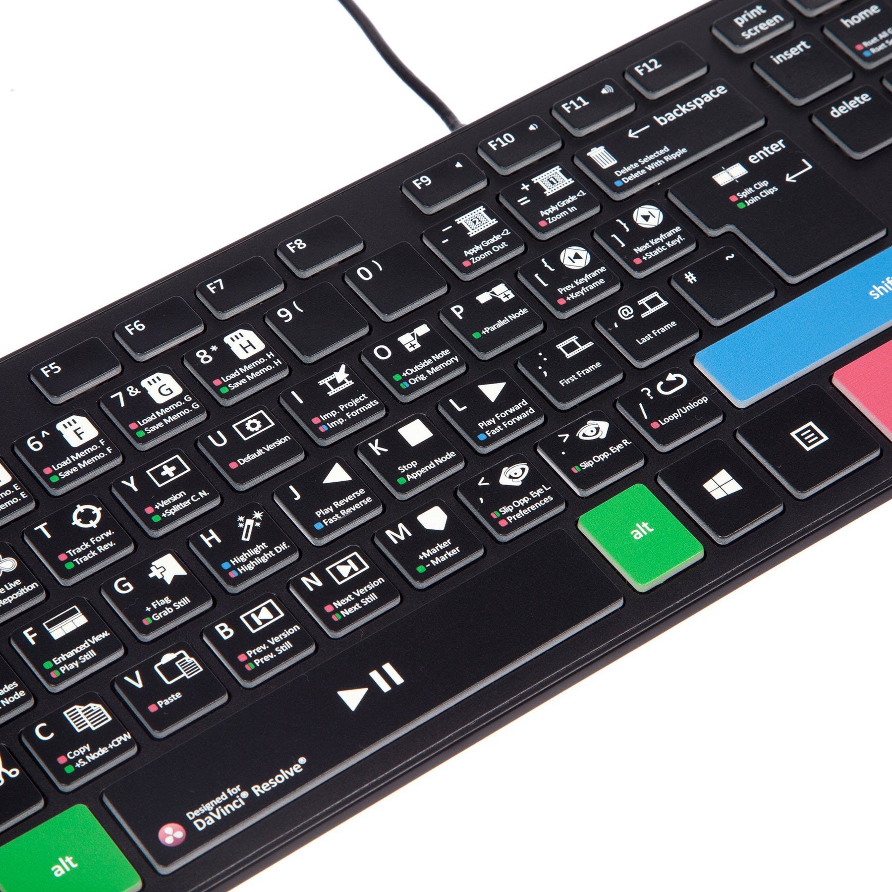 davinci resolve keyboard commands